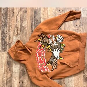 PacSun Brown Hoodie with Red Graphic